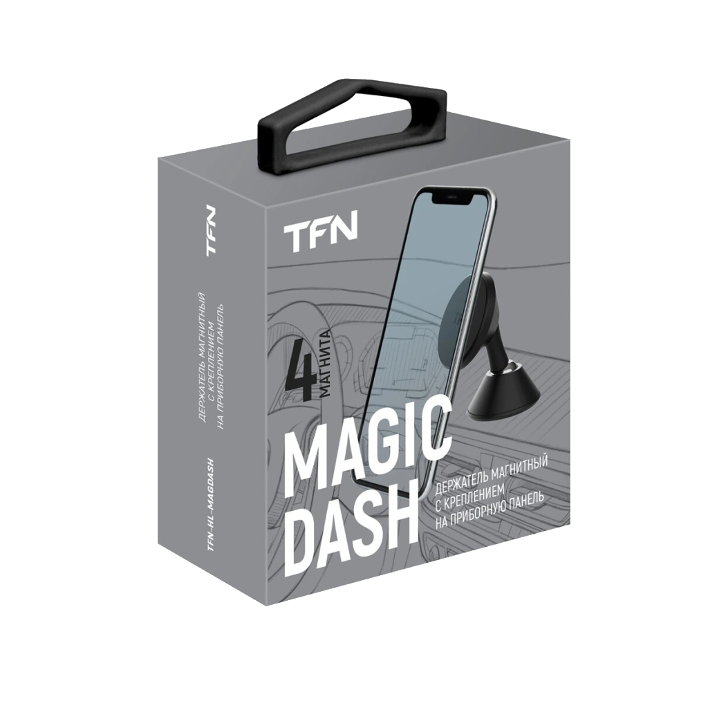 Держатель магнитный для смартфона в автомобиль TFN MagicDash (Black)