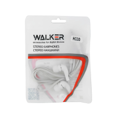 Наушники проводные без микрофона Walker H110 белые 