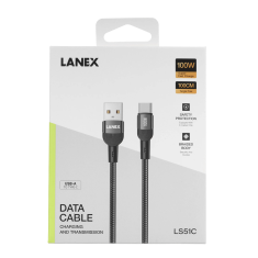 Дата-кабель Lightning-Type-C LANEX LS51CL серый 
