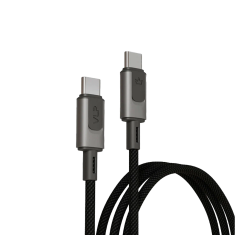 Дата-кабель VLP Force Line 100W USB-C - USB-C 1.2м, черный 