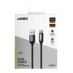 Дата-кабель Type-C LANEX LS50C 100W серый 