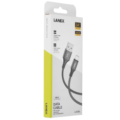 Дата-кабель Lightning LANEX LS30L черный 
