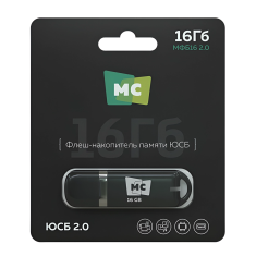 Флеш-накопитель USB 16GB More Choice MФБ16 черный 