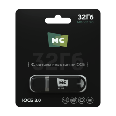 Флеш-накопитель USB 32GB More Choice МФБ32 черный 