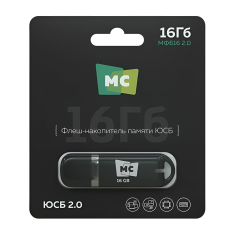 Флеш-накопитель USB 16GB More Choice MF16 черный 