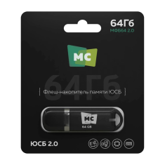 Флеш-накопитель USB 64GB More Choice МФБ64 черный 