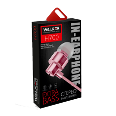 Наушники проводные 3,5мм Walker H700 розовые 