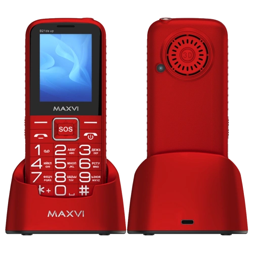 Maxvi B21ds up 2 Sim Red 