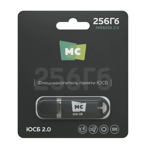 Флеш-накопитель USB 256GB More Choice MФБ256 черный 