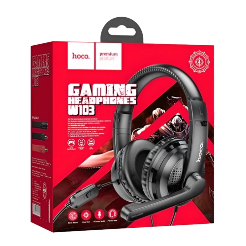 Наушники проводные игровые Hoco W103 чёрные 