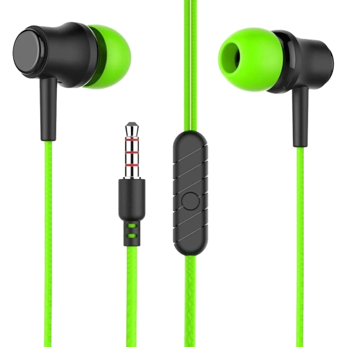 Наушники проводные 3.5мм More Choice G16 зеленые 