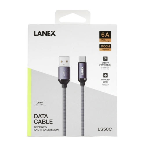 Дата-кабель Type-C LANEX LS50C фиолетовый 