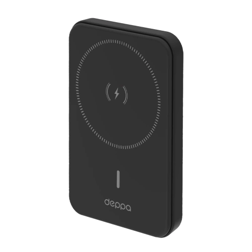 Портативное ЗУ магнитное 5 000 мАч Deppa NRG MagSafe черное 