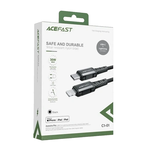 Дата-кабель Lightning-Type-C ACEFAST C1-01 черный 