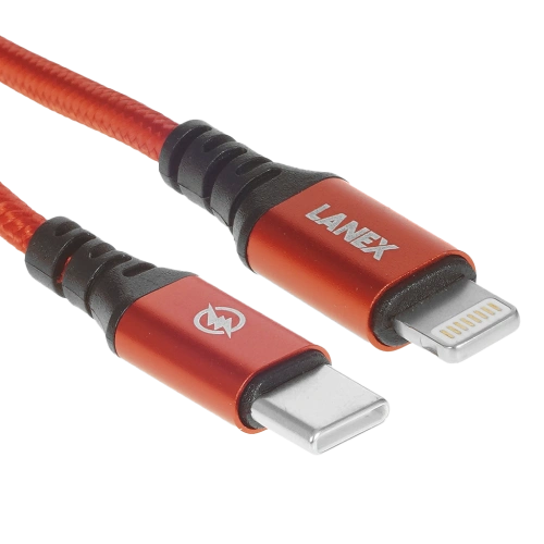 Дата-кабель Lightning-Type-C LANEX LS30CL 20W красный 