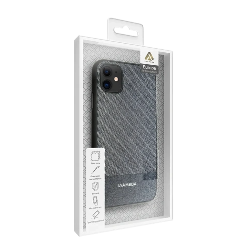 Накладка iPhone 12/12 Pro LYAMBDA EUROPA Light Grey Strip 