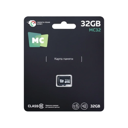 Карта памяти MicroSD 32GB Class 10 V10 More choice MC32-V10 