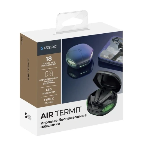 Наушники беспроводные Deppa Air Termit черные 