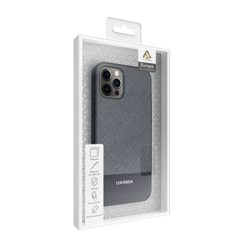 Накладка iPhone 12/12 Pro LYAMBDA EUROPA Grey Strip 