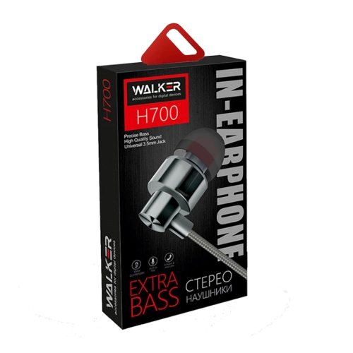 Наушники проводные 3,5мм Walker H700 черные 