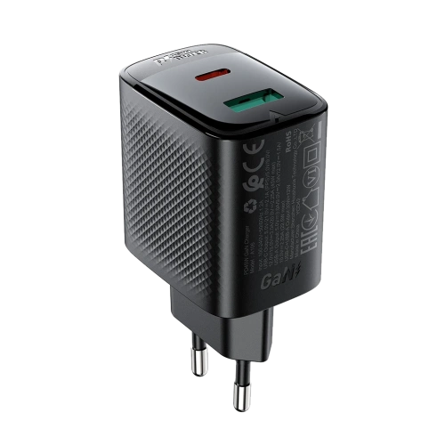 СЗУ с выходом USB+Type-C QC+PD 45W ACEFAST A106 черное 
