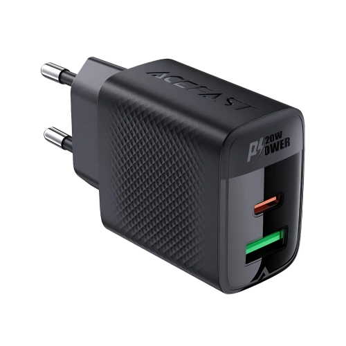 СЗУ с выходом USB+Type-C QC+PD 20W ACEFAST A78 черное 