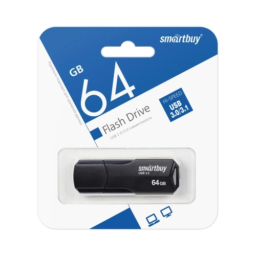 Флеш-накопитель USB 64GB Smart Buy Clue черный 