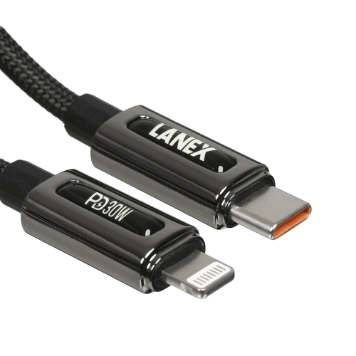 Дата-кабель Lightning-Type-C LANEX LS48CL 30W черный 