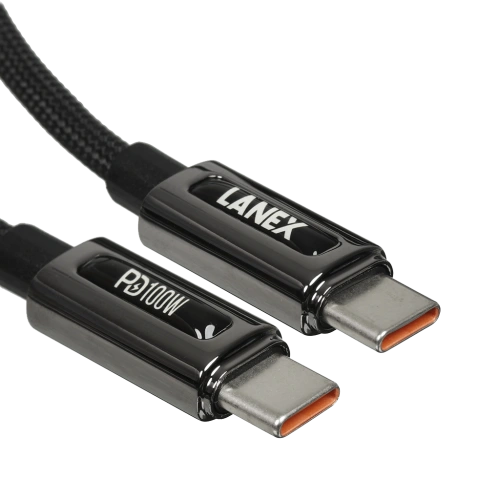 Дата-кабель Type-C - Type-C LANEX LS48CC 100W черный 