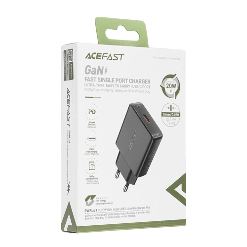 СЗУ с выходом Type-C 20W ACEFAST A65 черное 