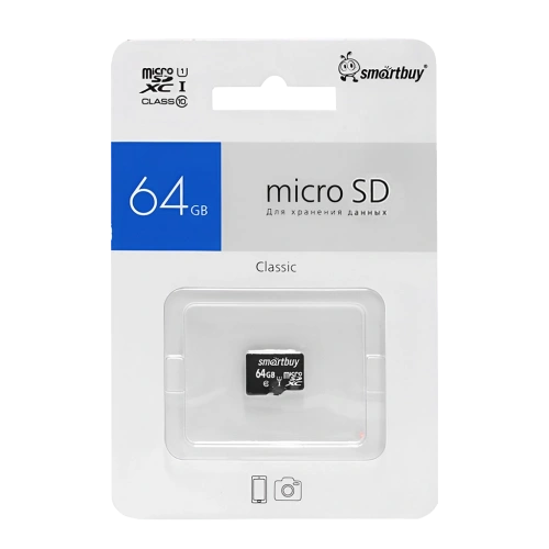 Карта памяти MicroSD 64GB Class 10 без адаптера Netac P500 Standard 