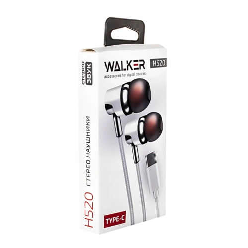 Наушники проводные Type-C Walker H520 белые 
