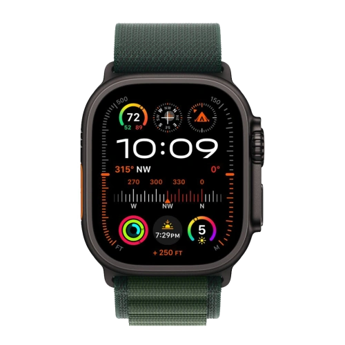 Apple Watch Ultra 2 2024 Black Dark Green Alpine Loop S (Зеленый) 