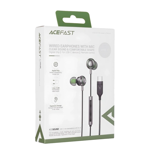 Наушники проводные Type-C ACEFAST L5 черные 