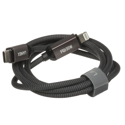 Дата-кабель Lightning-Type-C LANEX LS50CL 30W серый 