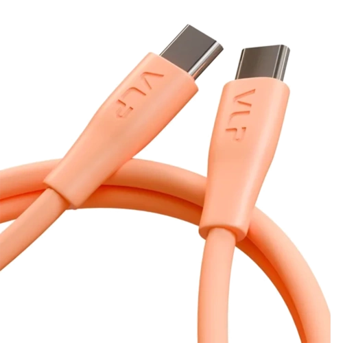 Дата-кабель VLP LITE Color Line USB-C - USB-C 60W 1м оранжевый 