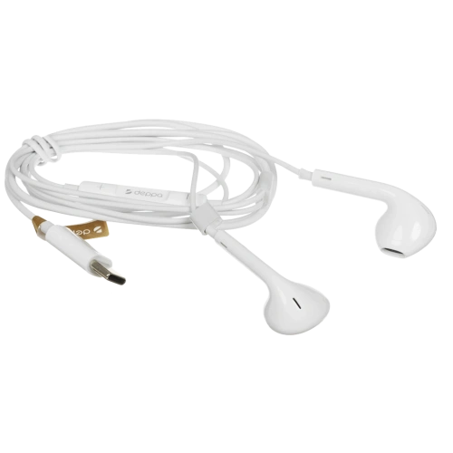 Наушники проводные Lightning Deppa Stereo Air белые 
