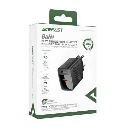 СЗУ с выходом Type-C 20W ACEFAST A82 черное 