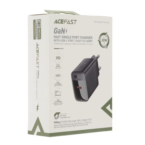 СЗУ с выходом Type-C 30W ACEFAST A102 черное 