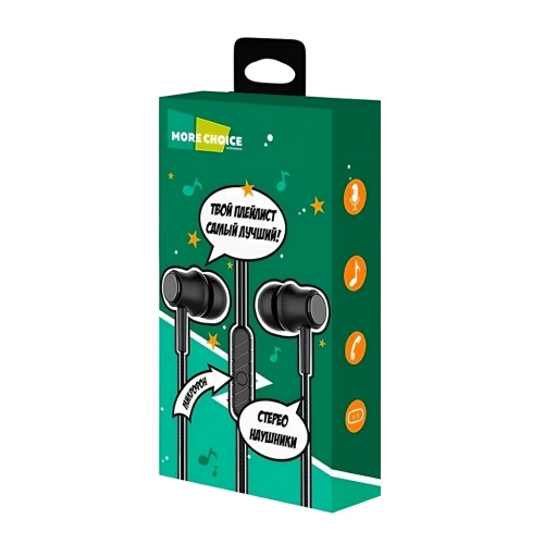 Наушники проводные 3.5мм More Choice G36 черные 
