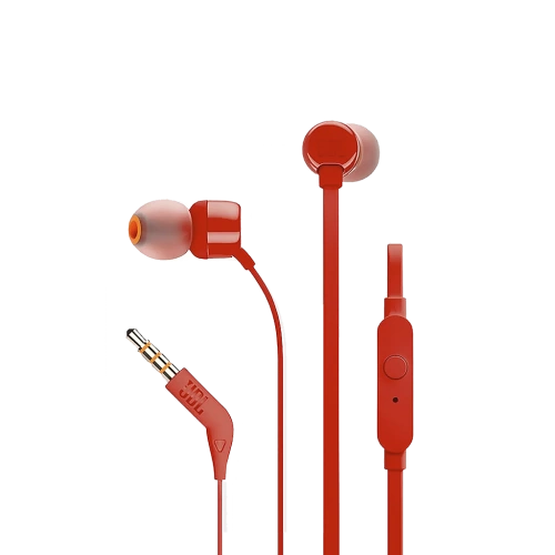 Наушники проводные 3,5мм JBL T110 красные 