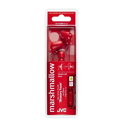 Наушники проводные без микрофона JVC HA-FX38-R красные 
