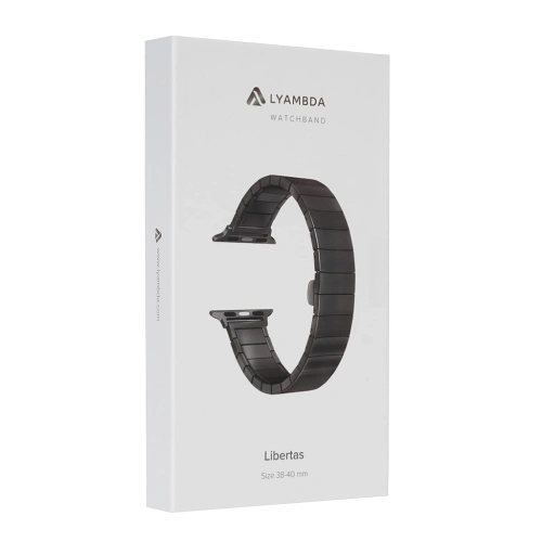 Ремешок Apple Watch 38/40 mm керамика LYAMBDA LIBERTAS черный 