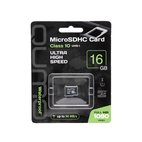 Карта памяти MicroSD 16GB Class 10 UHS-I без адаптера Qumo 