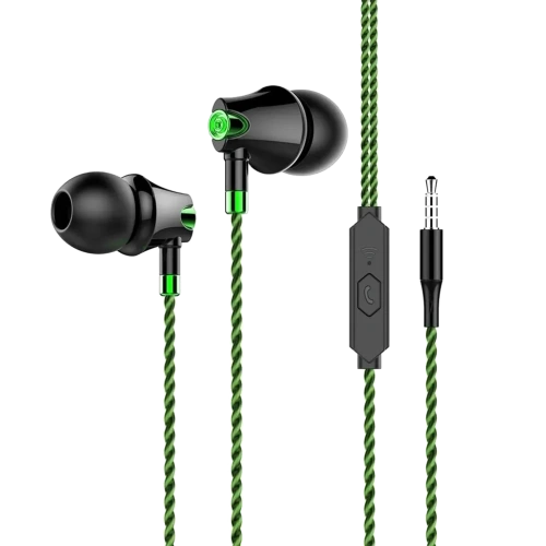 Наушники проводные 3.5мм More Choice G26 зеленые 