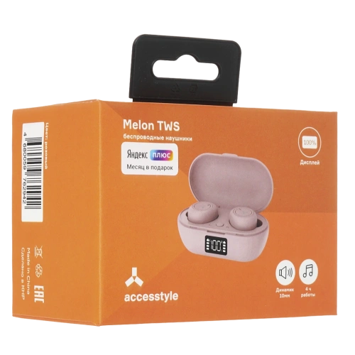 Наушники беспроводные Accesstyle Melon розовые 