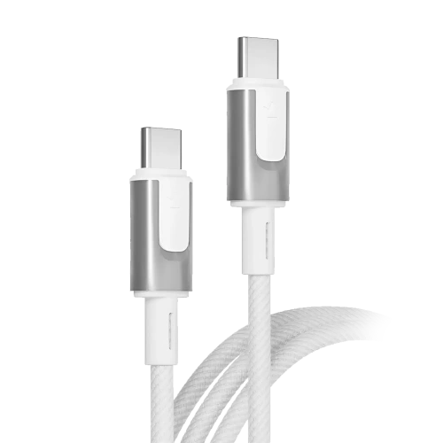 Дата-кабель VLP Force Line 100W USB-C - USB-C 1.2м белый 