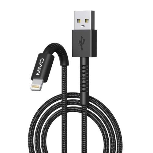 Дата-кабель Lightning Mivo MX-47L 1м черный 