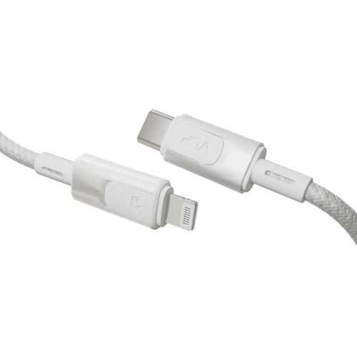 Дата-кабель VLP Force Line 30W USB-C - Lightning 1.2м белый 