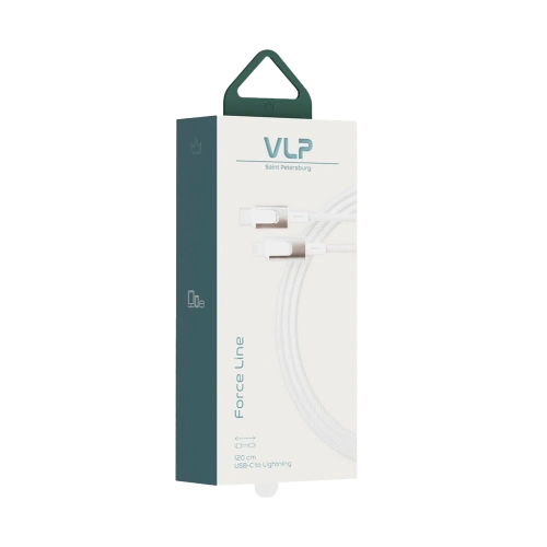 Дата-кабель VLP Force Line 30W USB-C - Lightning 1.2м белый 